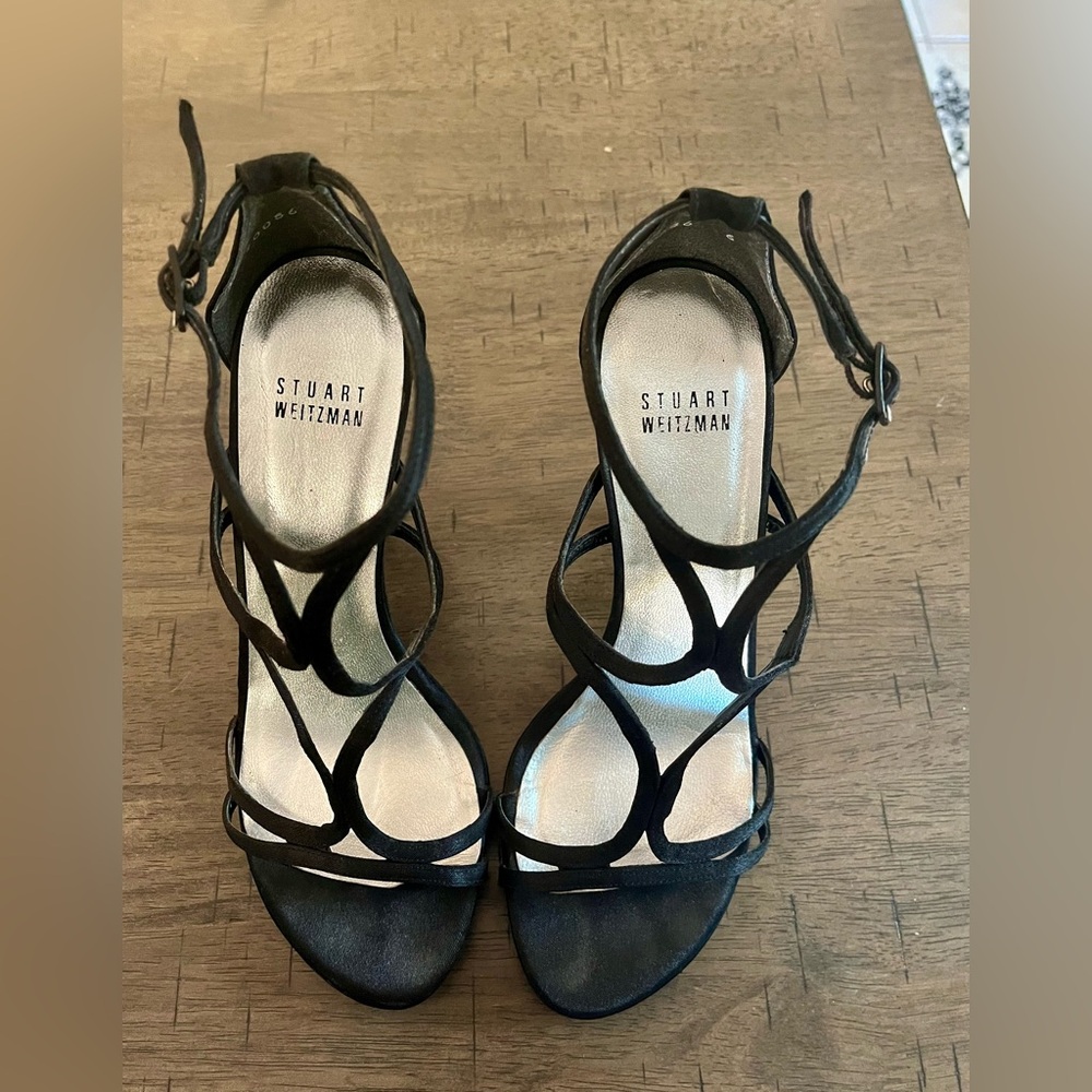 Stuart Weitzman Black Heeled Sandals size 6M